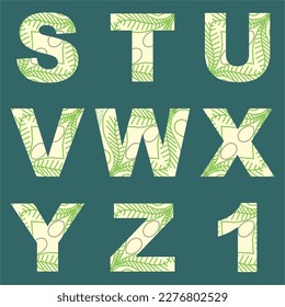ALPHABET LETTER WITH TEXTURE DECORATION