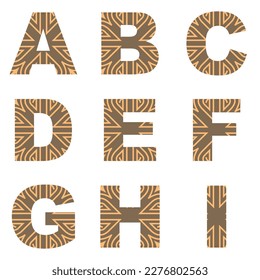 CARTA ALFABETA CON DECORACIÓN TEXTUAL
