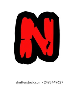 An alphabet letter that is uniquely shaped and full of color
