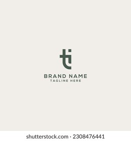 Alphabet letter TI IT monogram logo vector template. Initial based minimal flat icon vector.