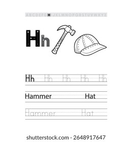 Alphabet Letter Tracing Activity Pages for Preschool and Kindergarten Kids