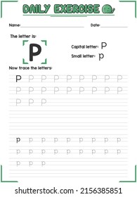 Práctica de seguimiento de letras alfabéticas y ejercicio de escritura a mano para niños en la escuela primaria y primaria