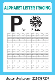 Alphabet Letter Tracing Worksheet .