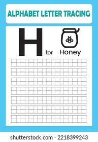 Alphabet Letter Tracing Worksheet .