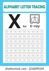 Alphabet Letter Tracing Worksheet .
