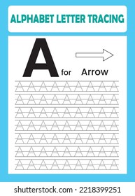 Alphabet Letter Tracing Worksheet .