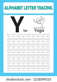 Alphabet Letter Tracing Worksheet .