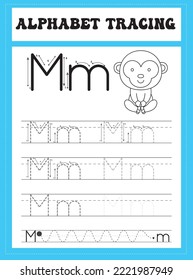 Alphabet Letter Tracing Worksheet .