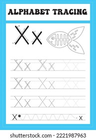Alphabet Letter Tracing Worksheet .