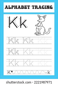 Alphabet Letter Tracing Worksheet .