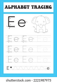 Alphabet Letter Tracing Worksheet .