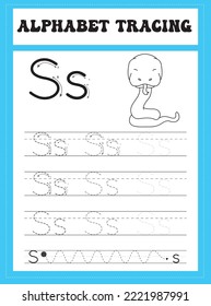 Alphabet Letter Tracing Worksheet .