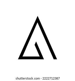 Alphabet Letter A Triangle Prism Concept Logo Identity Design 