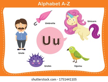 Letra alfabeta ilustración vectorial U