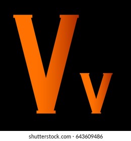 Alphabet letter V v