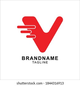 alphabet letter V Logo design vector