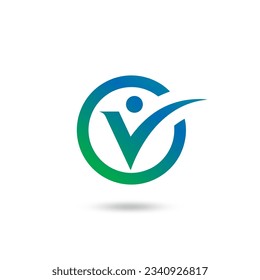 Alphabet letter V logo icon design. Minimalist flat logo. vector template