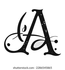 alphabet letter a vector illustration symbol.