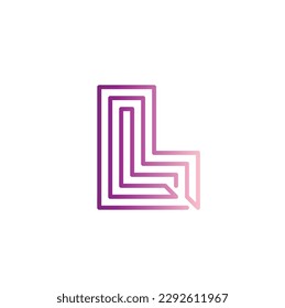 alphabet letter vector logo design, simple and minimalism concept