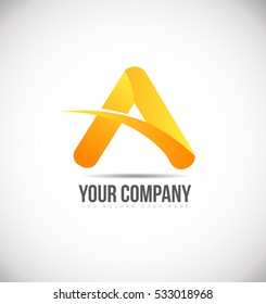 Alphabet letter a vector logo icon sign design template