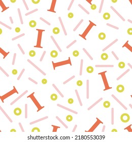 Alphabet I Letter Vector Seamless Pattern