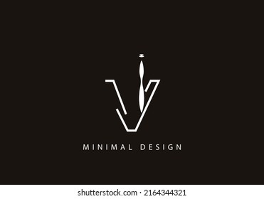 Alphabet Letter Vi Logo Design Line Stock Vector (Royalty Free ...