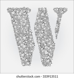 Alphabet letter W .