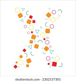 Alphabet letter W Colorful design. Alphabet typography modern vector design. Colorful alphabet letter a vector illustration.