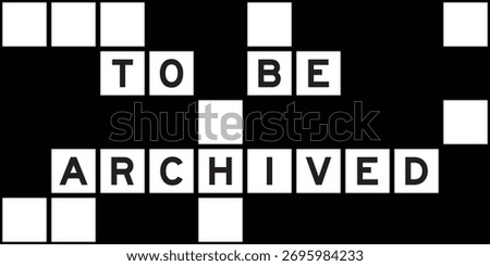 Alphabet letter in word to be archived on crossword puzzle background