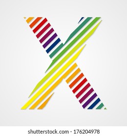 Alphabet. Letter X