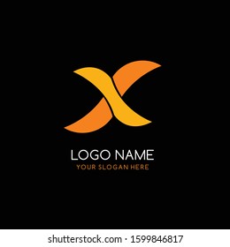 alphabet letter X for company icon simple logo design. Usable for a company logotype or business template