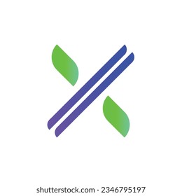 Alphabet letter x gradient logo icon symbol vector illustration eps 