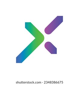 Alphabet letter x gradient logo icon symbol vector illustration eps 