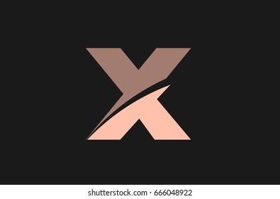 alphabet letter X logo creative company vector icon design template pink black background