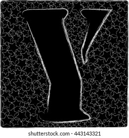 Alphabet letter Y .