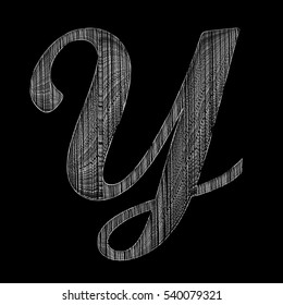 Alphabet letter Y .