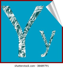 alphabet letter Y, vector art illustration; more alphabet stickers in my gallery