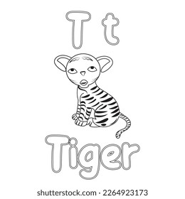 Alphabet letter A to Z drawing for coloring page for kids