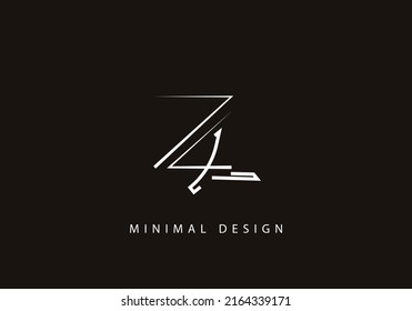 Alphabet letter ZY logo design line art