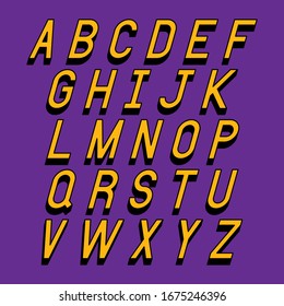 Letra alfabética con efecto isométrico 3d. Ilustración vectorial.