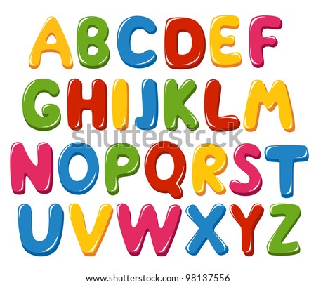 alphabet letters stock vector
