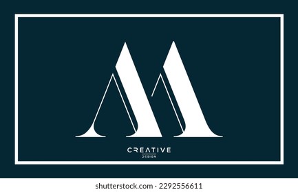 Alphabet Letters AA or A Logo Monogram