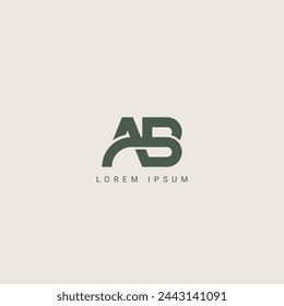 Alphabet Letters AB BA Creative Logo Initial Based Monogram Icon Vector Element 