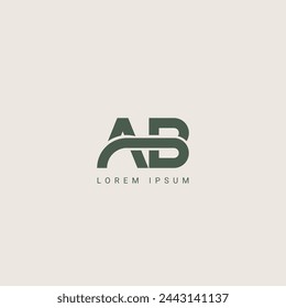 Alphabet Letters AB BA Creative Logo Initial Based Monogram Icon Vector Element