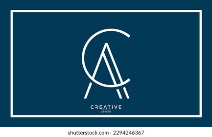 Alphabet letters AC or CA Logo Monogram
