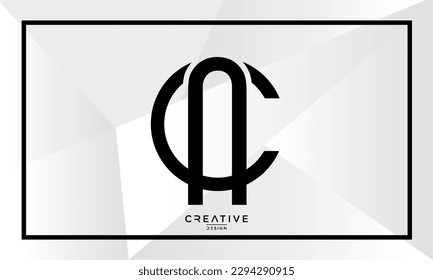 Alphabet letters AC or CA Logo Monogram