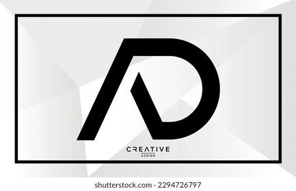 Monograma de letras de alfabeto AD o DA	
