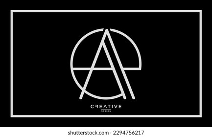 Monograma de letras de alfabeto AE o EA	