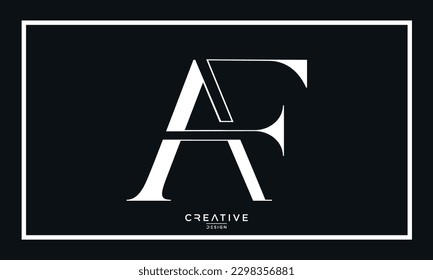 Alphabet Letters AF or FA Logo Monogram	
