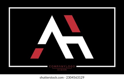 Alphabet Letters AH or HA Logo Icon monogram